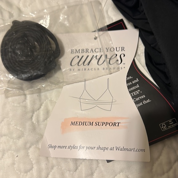 Embrace Your Curves™ by Miracle BrandsOne Piece Swimsuit 3X Black - Picture 7 of 8